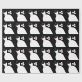 Trouwjurk Roze zwart Cadeaupapier (Vlak)