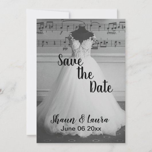 Trouwjurk 'Save the Date' Save The Date (Voorkant)