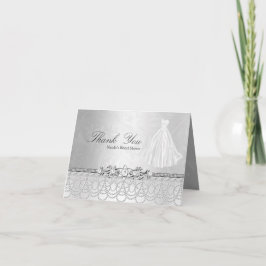 Trouwjurk & Sieraden Bedankkaart