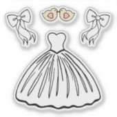 Trouwjurk Stickers  (Voorkant)