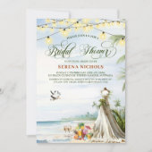 Trouwjurk Strand Boho Vrijgezellenfeest Hen Party Kaart (Voorkant)