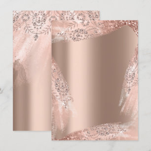 Trouwjurk Sweet 16 Roze Goud Glitterend Kaart