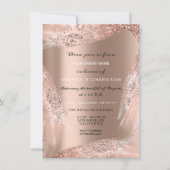 Trouwjurk Sweet 16 Roze Goud Glitterend Kaart (Voorkant)