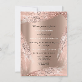 Trouwjurk Sweet 16 Roze Goud Glitterend Kaart