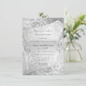 Trouwjurk Sweet 16 Roze Grijs Diamant Glitter Kaart (Staand voorkant)