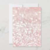 Trouwjurk Sweet 16 Roze Grijs Diamant Glitter Kaart (Achterkant)