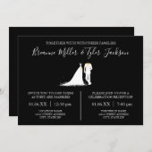 Trouwjurk & Tux - Trouw & Ontvangst Uitnodiging (Voorkant / Achterkant)