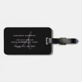 Trouwjurk Typografie voor Vrouw Bagagelabel (Achterkant horizontaal)