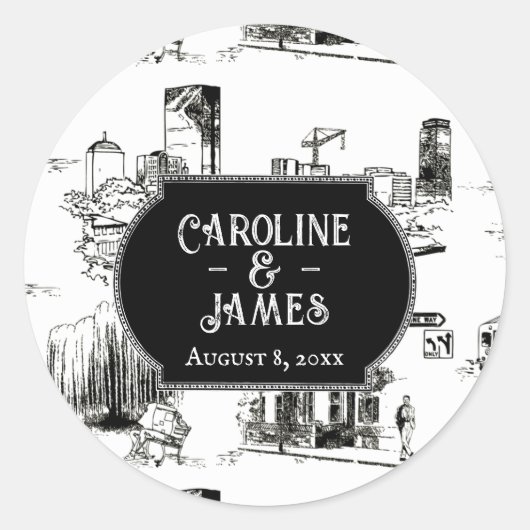 Trouwjurk van Boston Toile Persoonlijke sticker va (Voorkant)