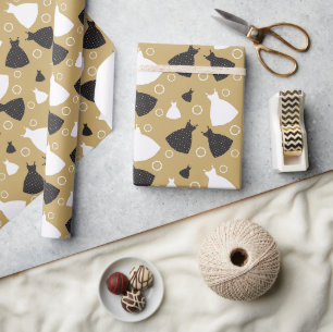 Trouwjurk Vintage Chic Patroon Cadeaupapier