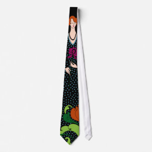 Trouwjurk, Vintage Retro Vrouw, Pas het ontwerp aa Stropdas
