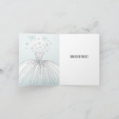 Trouwjurk Vlinders Dank Je Bedankkaart (Binnen)