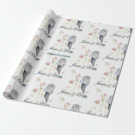 Trouwjurk voor bruid en bruidegom op maat gemaakt cadeaupapier