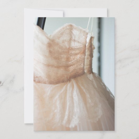 Trouwjurk voor Bruidsfeest of Bedankkaart (Voorkant)