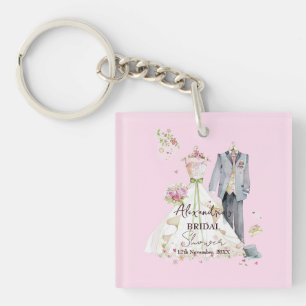 Trouwjurk voor bruidsfeest personaliseren sleutelhanger