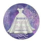 Trouwjurk voor Bruidsmeisjesfeest Paars & Roze Gou Snijplank (Voorkant)