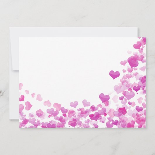 Trouwjurk voor feeënprinses mode roze harten kaart (Achterkant)