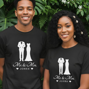 Trouwjurk voor Mr & Mrs Bruidspaar T-shirt