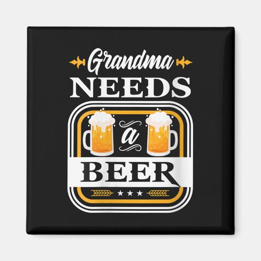 Trouwjurk Voor Vrouwen Oma Heeft Een Bier Bruid En Magneet (Voorkant)