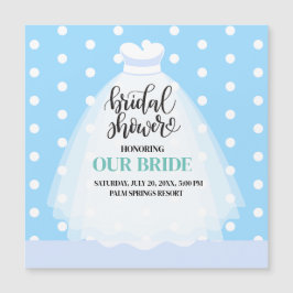 Trouwjurk Vrijgezellenfeest Magneetuitnodiging Magnetische Uitnodiging