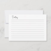 Trouwjurk - Vrijgezellenfeest, Receptenkaart (Achterkant)