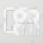 Trouwjurk White Snowflake Vrijgezellenfeest Kaart (Voorkant / Achterkant)