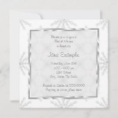 Trouwjurk White Snowflake Vrijgezellenfeest Kaart (Achterkant)