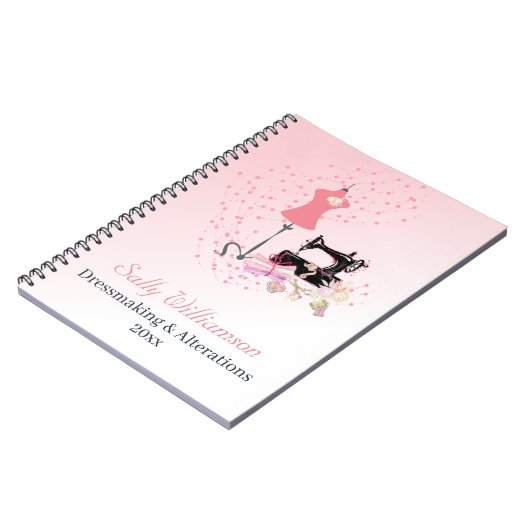 Trouwjurk Wijzigingen Roze Notitieboek (Linkerzijde)