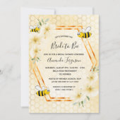 Trouwjurk wordt bruid gele tropische bloem bruidsd kaart (Voorkant)