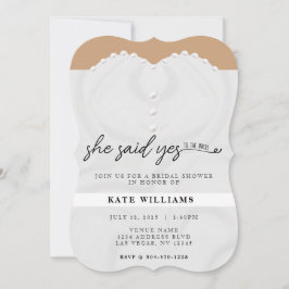 Trouwjurk zei ze ja Vrijgezellenfeest Kaart