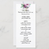 Trouwjurk zwarte jurk roze watercolorrozen menu (Voorkant)