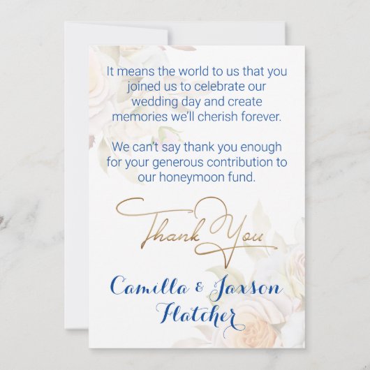 Trouwjurken mode stijl bedankkaart (Achterkant)