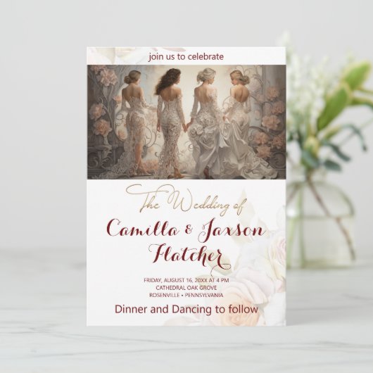 Trouwjurken mode stijl kaart (Staand voorkant)