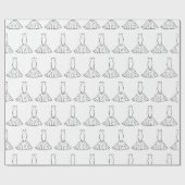 Trouwjurken Trouwcadeaus Witte Naadloze  Cadeaupapier (Vlak)