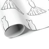 Trouwjurken Trouwcadeaus Witte Naadloze  Cadeaupapier (Rol Hoek)