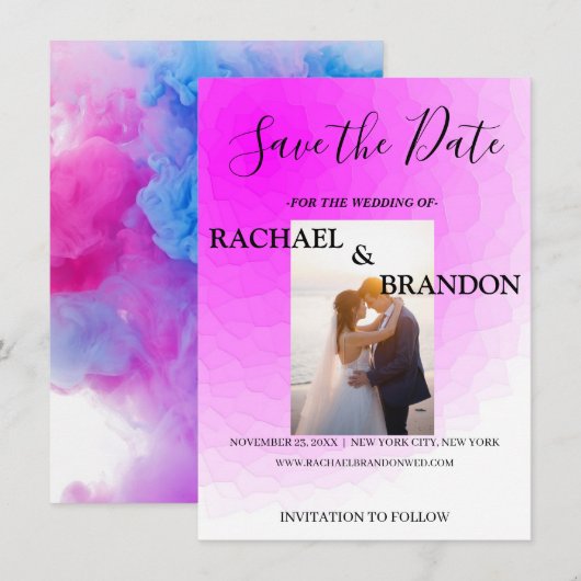 trouwkaart (Voorkant / Achterkant)