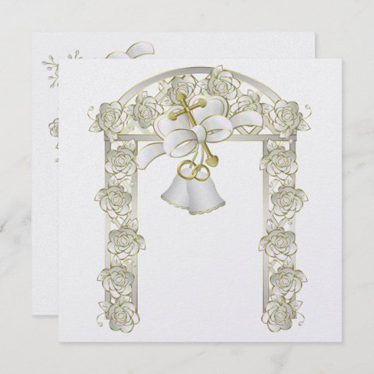 Trouwkaart 13,3 cm x 13,3 cm kaart (Voorkant / Achterkant)