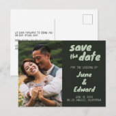 Trouwkaart aangepaste foto OPNAME VAN DE DATUM kaa Aankondigingskaart (Voorkant / Achterkant)