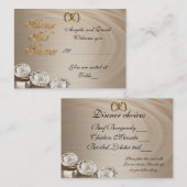 Trouwkaart altijd en voor altijd, diamant plaatskaartje (Voorkant / Achterkant)