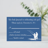 Trouwkaart Antwoord RSVP Kaarten Voor Visser Koppe (Staand voorkant)