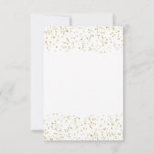 trouwkaart antwoord succulenten cactus bloem goud (Achterkant)