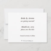 Trouwkaart 'Beach Wedding Save the Date' Date (Achterkant)