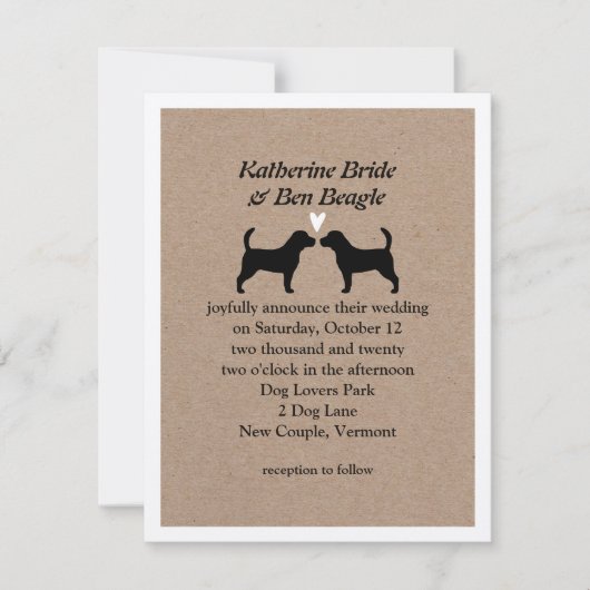 Trouwkaart Beagles Kaart (Voorkant)