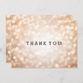 Trouwkaart bedankbrief koper glittersnoeren kaart (Voorkant / Achterkant)