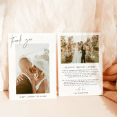 Trouwkaart bedanken | Boho foto bedankkaart Kaart