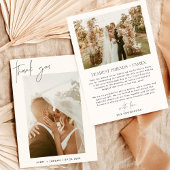 Trouwkaart bedanken | Boho foto bedankkaart Kaart