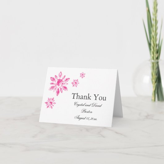 Trouwkaart bedanken Crystal Bedankkaart (Voorkant)