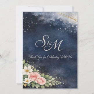 Trouwkaart bedanken – Elegant S&M-ontwerp Kaart