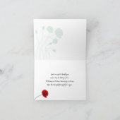 Trouwkaart bedanken | Rode klaprozen Bedankkaart (Binnen)