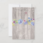 Trouwkaart Bedankje Hout Bloem Bedankkaart (Achterkant)